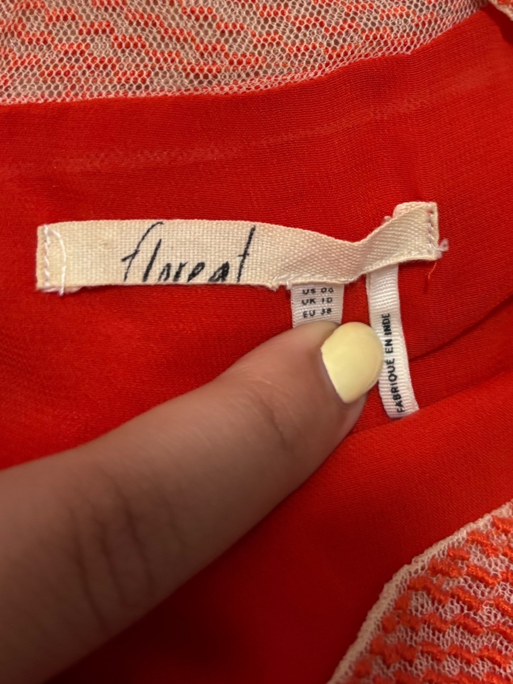 FLOREAT ANTHROPOLOGIE Orange Nanette High-low Dress - Picture 12 of 16